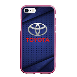 Чехол iPhone 7/8 матовый TOYOTA, цвет: 3D-малиновый