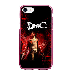 Чехол iPhone 7/8 матовый Devil may cry, цвет: 3D-малиновый