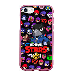 Чехол iPhone 7/8 матовый BRAWL STARS CROW