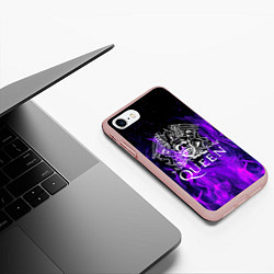 Чехол iPhone 7/8 матовый QUEEN, цвет: 3D-светло-розовый — фото 2