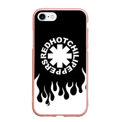Чехол iPhone 7/8 матовый Red Hot Chili Peppers, цвет: 3D-светло-розовый