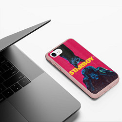 Чехол iPhone 7/8 матовый STARBOY, цвет: 3D-светло-розовый — фото 2