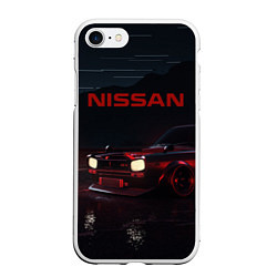 Чехол iPhone 7/8 матовый NISSAN, цвет: 3D-белый