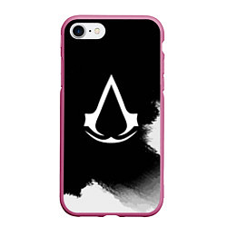 Чехол iPhone 7/8 матовый ASSASSINS CREED, цвет: 3D-малиновый