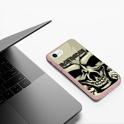 Чехол iPhone 7/8 матовый Iron Maiden, цвет: 3D-светло-розовый — фото 2
