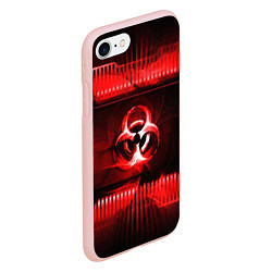 Чехол iPhone 7/8 матовый BIOHAZARD, цвет: 3D-светло-розовый — фото 2