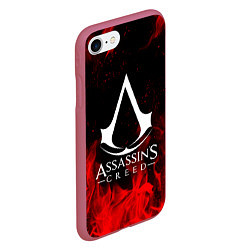 Чехол iPhone 7/8 матовый ASSASSINS CREED, цвет: 3D-малиновый — фото 2