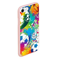 Чехол iPhone 7/8 матовый Football Paints, цвет: 3D-светло-розовый — фото 2