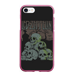 Чехол iPhone 7/8 матовый Led Zeppelin, цвет: 3D-малиновый