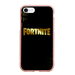 Чехол iPhone 7/8 матовый FORTNITE, цвет: 3D-светло-розовый