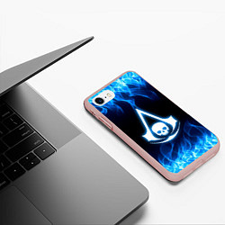 Чехол iPhone 7/8 матовый Assassin??s Creed, цвет: 3D-светло-розовый — фото 2