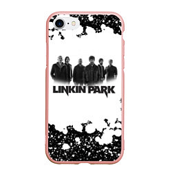 Чехол iPhone 7/8 матовый LINKIN PARKспина, цвет: 3D-светло-розовый