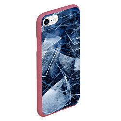 Чехол iPhone 7/8 матовый Лёд, цвет: 3D-малиновый — фото 2