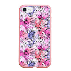 Чехол iPhone 7/8 матовый Акварельные цветы