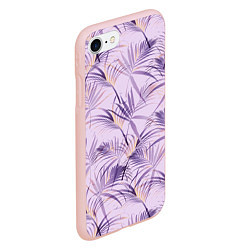 Чехол iPhone 7/8 матовый Листья, цвет: 3D-светло-розовый — фото 2