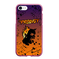 Чехол iPhone 7/8 матовый THE PRODIGY, цвет: 3D-малиновый