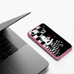 Чехол iPhone 7/8 матовый MONOKUMA, цвет: 3D-малиновый — фото 2
