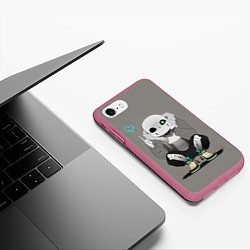 Чехол iPhone 7/8 матовый UNDERTALE, цвет: 3D-малиновый — фото 2