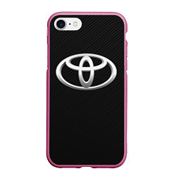 Чехол iPhone 7/8 матовый Toyota carbon