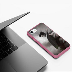 Чехол iPhone 7/8 матовый DOCTOR WHO, цвет: 3D-малиновый — фото 2