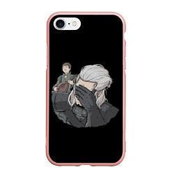 Чехол iPhone 7/8 матовый The Witcher Facepalm, цвет: 3D-светло-розовый