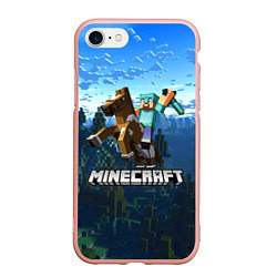 Чехол iPhone 7/8 матовый Minecraft Майнкрафт