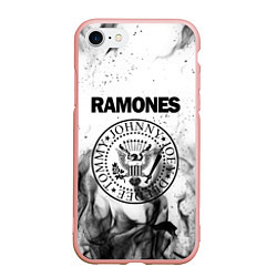 Чехол iPhone 7/8 матовый RAMONES, цвет: 3D-светло-розовый