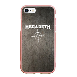 Чехол iPhone 7/8 матовый Megadeth, цвет: 3D-светло-розовый