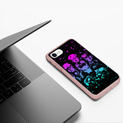 Чехол iPhone 7/8 матовый Приключения ДжоДжо, цвет: 3D-светло-розовый — фото 2
