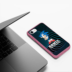 Чехол iPhone 7/8 матовый SONIC СОНИК, цвет: 3D-малиновый — фото 2