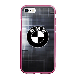 Чехол iPhone 7/8 матовый BMW, цвет: 3D-малиновый