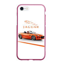 Чехол iPhone 7/8 матовый Jaguar, цвет: 3D-малиновый