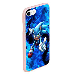Чехол iPhone 7/8 матовый Blue Sonic, цвет: 3D-светло-розовый — фото 2
