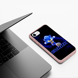 Чехол iPhone 7/8 матовый СОНИК, цвет: 3D-светло-розовый — фото 2