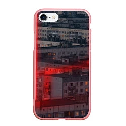 Чехол iPhone 7/8 матовый Neon in the city, цвет: 3D-баблгам