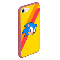 Чехол iPhone 7/8 матовый SONIC, цвет: 3D-малиновый — фото 2