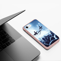 Чехол iPhone 7/8 матовый Алиса, цвет: 3D-светло-розовый — фото 2