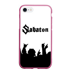 Чехол iPhone 7/8 матовый SABATON, цвет: 3D-малиновый