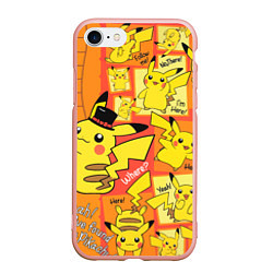 Чехол iPhone 7/8 матовый Pikachu