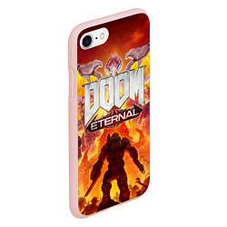 Чехол iPhone 7/8 матовый DOOM Eternal, цвет: 3D-светло-розовый — фото 2