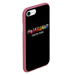 Чехол iPhone 7/8 матовый ЮЖНЫЙ ПАРК, цвет: 3D-малиновый — фото 2