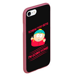 Чехол iPhone 7/8 матовый Cartman, цвет: 3D-малиновый — фото 2
