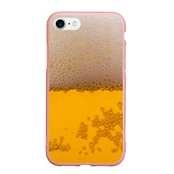 Чехол iPhone 7/8 матовый Пиво, цвет: 3D-светло-розовый