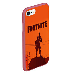 Чехол iPhone 7/8 матовый FORTNITE, цвет: 3D-малиновый — фото 2