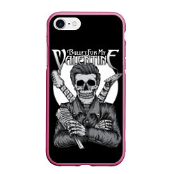 Чехол iPhone 7/8 матовый Bullet For My Valentine, цвет: 3D-малиновый