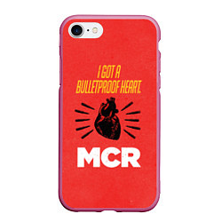 Чехол iPhone 7/8 матовый MCR, цвет: 3D-малиновый