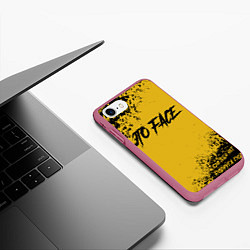 Чехол iPhone 7/8 матовый FACE, цвет: 3D-малиновый — фото 2