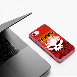 Чехол iPhone 7/8 матовый The Offspring, цвет: 3D-малиновый — фото 2