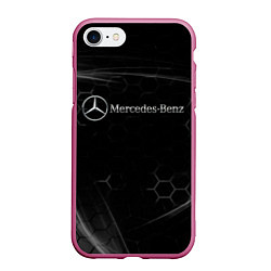 Чехол iPhone 7/8 матовый MERCEDES, цвет: 3D-малиновый