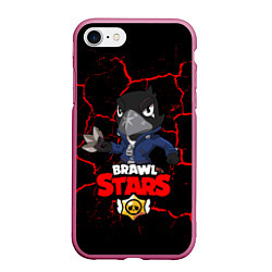 Чехол iPhone 7/8 матовый BRAWL STARS CROW